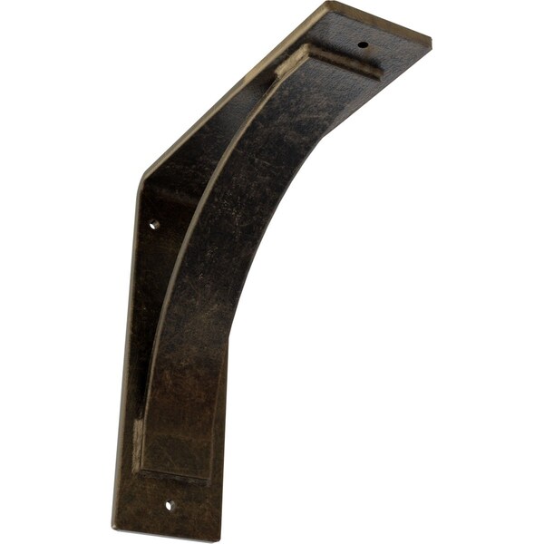 Ekena Millwork Morris Steel Bracket, Antiqued Pale Gold 3"W x 10"D x 10"H BKTM03X10X10MOAPG - main